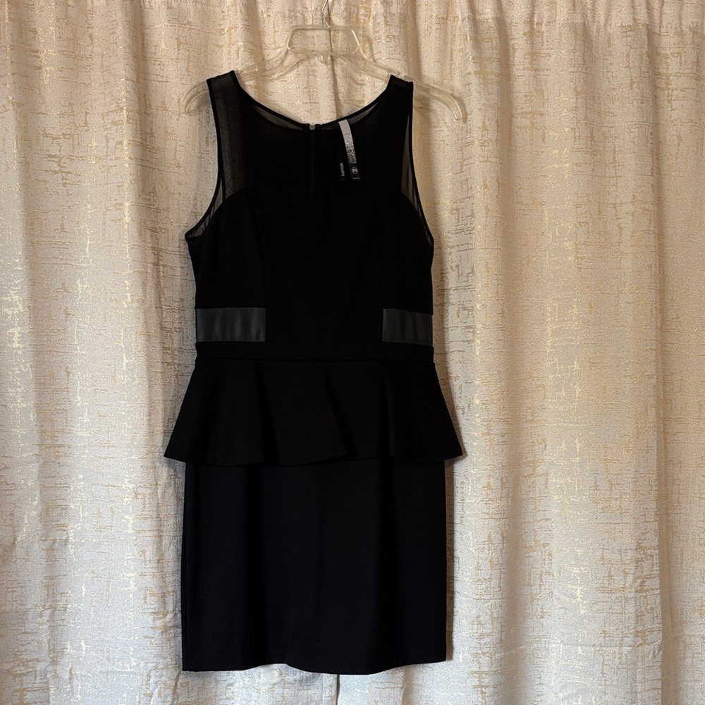 Kensie Black Peplum Mini Dress